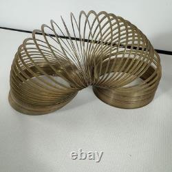 Limited Edition Vintage Brass Slinky in Frederick & Nelson Green Felt withGold box