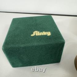 Limited Edition Vintage Brass Slinky in Frederick & Nelson Green Felt withGold box
