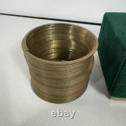 Limited Edition Vintage Brass Slinky in Frederick & Nelson Green Felt withGold box