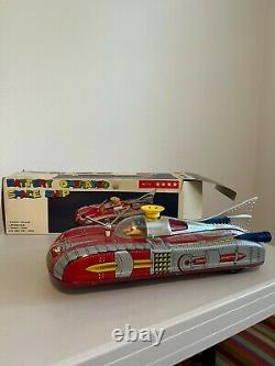 Litho Astronef Electrique Space Car/Rocket Ship Vintage Original Box