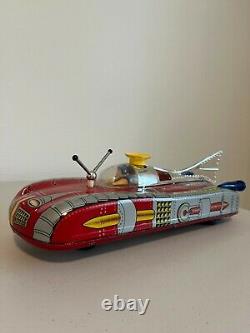 Litho Astronef Electrique Space Car/Rocket Ship Vintage Original Box