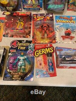 Lot Of 20 Vintage Action Figures Fantastic Four Spawn Lost In Space Germs