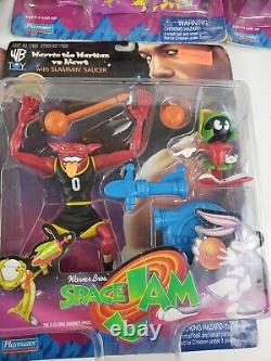 Lot of 7 Space Jam Playmates 1996 Vintage Action Figures NEW MJ MONSTARS WBTOYS