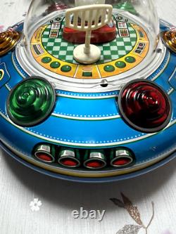 MASUDAYA TIN toy X-7 Space Ship Flying Saucer Made in Japan Vintage