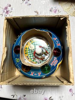 MASUDAYA TIN toy X-7 Space Ship Flying Saucer Made in Japan Vintage