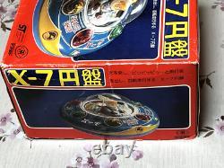 MASUDAYA TIN toy X-7 Space Ship Flying Saucer Made in Japan Vintage