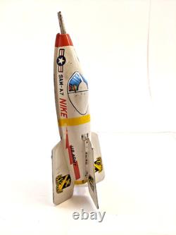 MASUYA SAM-A7 NIKE Space Rocket Vintage Tin Toy Friction Drive Litho Japan