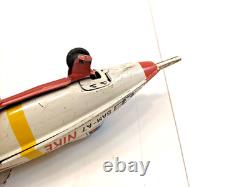 MASUYA SAM-A7 NIKE Space Rocket Vintage Tin Toy Friction Drive Litho Japan