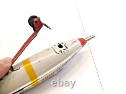 MASUYA SAM-A7 NIKE Space Rocket Vintage Tin Toy Friction Drive Litho Japan