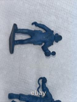 Marx Tom Corbett Blue Rubber Astronauts 1950s Vtg Space Playset Figures 16 Nice
