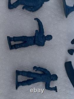 Marx Tom Corbett Blue Rubber Astronauts 1950s Vtg Space Playset Figures 16 Nice