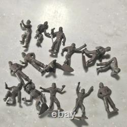 Marx Tom Corbett Gray Rubber Spacemen 1950s Vintage Space Toys Playset Figures
