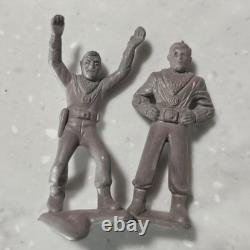 Marx Tom Corbett Gray Rubber Spacemen 1950s Vintage Space Toys Playset Figures