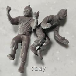 Marx Tom Corbett Gray Rubber Spacemen 1950s Vintage Space Toys Playset Figures