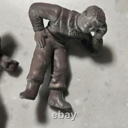 Marx Tom Corbett Gray Rubber Spacemen 1950s Vintage Space Toys Playset Figures