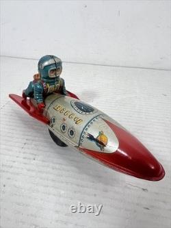 Masudaya Billy on Rocket Tin Friction Toy 1960s Vintage Space Japan Rare
