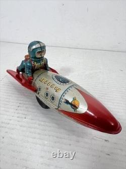 Masudaya Billy on Rocket Tin Friction Toy 1960s Vintage Space Japan Rare