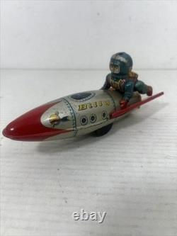 Masudaya Billy on Rocket Tin Friction Toy 1960s Vintage Space Japan Rare