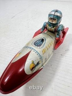 Masudaya Billy on Rocket Tin Friction Toy 1960s Vintage Space Japan Rare