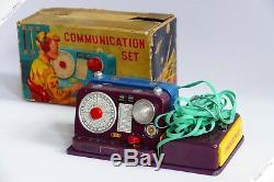 Masudaya Horikawa Space Communication Set Tin Japan Morse Code Vintage Robot Toy