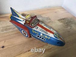 Masudaya MODERN TOYS Vintage Tin Toy Friction Type Space Rocket 33cm Showa Retro