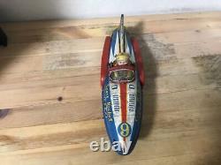 Masudaya MODERN TOYS Vintage Tin Toy Friction Type Space Rocket 33cm Showa Retro