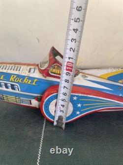 Masudaya MODERN TOYS Vintage Tin Toy Friction Type Space Rocket 33cm Showa Retro