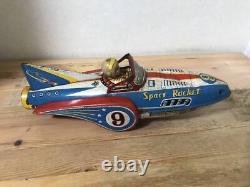 Masudaya MODERN TOYS Vintage Tin Toy Friction Type Space Rocket 33cm Showa Retro