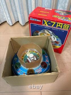 Masudaya Tin Toy High Mecha Series X-7 Space Ship UFO With Box Vintage Japan