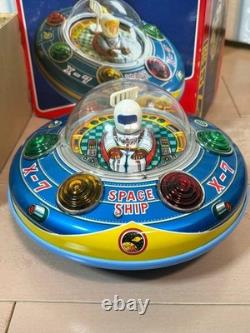Masudaya Tin Toy High Mecha Series X-7 Space Ship UFO With Box Vintage Japan