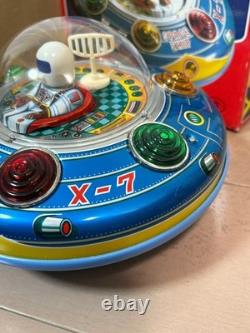Masudaya Tin Toy High Mecha Series X-7 Space Ship UFO With Box Vintage Japan