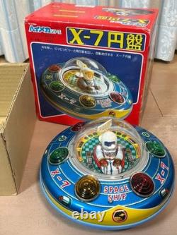 Masudaya Tin Toy High Mecha Series X-7 Space Ship UFO With Box Vintage Japan