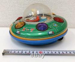 Masudaya Vintage Battery Operated Toys X-7 Space Explorer Ship Tin Toy JAPAN