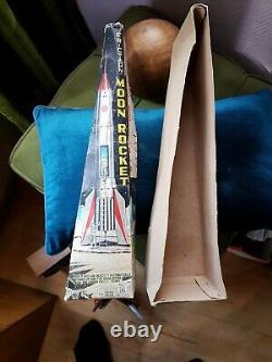 Masuya TM vintage Blech Rakete Moon Rocket org. Box 60ies Japan SPACE TIN TOY