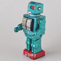 Metal House Space Evil Robot Tin Toy Green Figure vintage Used from Japan
