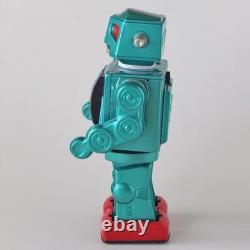 Metal House Space Evil Robot Tin Toy Green Figure vintage Used from Japan