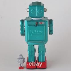 Metal House Space Evil Robot Tin Toy Green Figure vintage Used from Japan