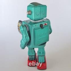 Metal House Space Evil Robot Tin Toy Green Figure vintage Used from Japan