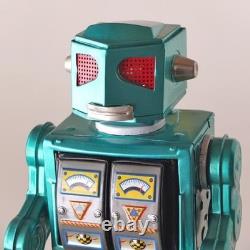 Metal House Space Evil Robot Tin Toy Green Figure vintage Used from Japan