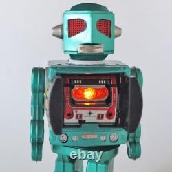 Metal House Space Evil Robot Tin Toy Green Figure vintage Used from Japan