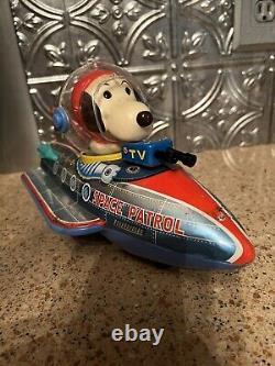 Modern Toys Snoopy SPACE PATROL 1960 Robot Tin Toy! Vintage MASUDAYA, RARE