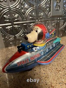 Modern Toys Snoopy SPACE PATROL 1960 Robot Tin Toy! Vintage MASUDAYA, RARE