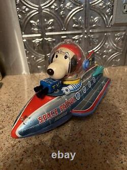 Modern Toys Snoopy SPACE PATROL 1960 Robot Tin Toy! Vintage MASUDAYA, RARE