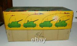 Near Mint Vintage Yonezawa Battery Operated Space Patrol Tank With Jet & Box