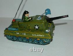 Near Mint Vintage Yonezawa Battery Operated Space Patrol Tank With Jet & Box