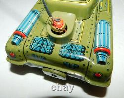 Near Mint Vintage Yonezawa Battery Operated Space Patrol Tank With Jet & Box