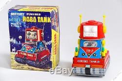 Nomura Horikawa Cragstan Mini Robo Tank Robot Tin Japan Vintage Space Toy