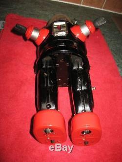 Nomura Mechanized Robby Robot & Box Tin Piston Japan Tinplate Vintage Space Toy