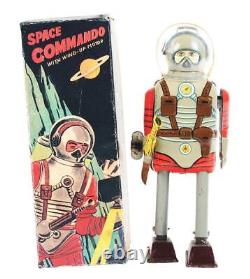 Nomura Toy Astronauts SPACE COMMANDO Vintage Tin Toy Tinplate WithBox