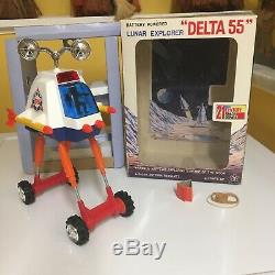 Nos Vintage Yonezawa Battery Operated Delta 55 Lunar Explorer Space Toy Working